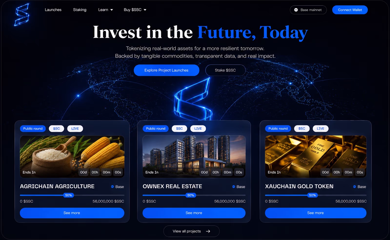 Investor platform mockup